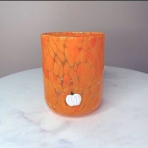 Orange Glass Pumpkin Accents